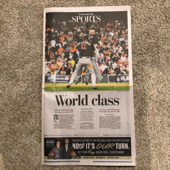 Copy of Washington Post Celebrating Washington Nationals World Series Win - Picture 5 of 8
